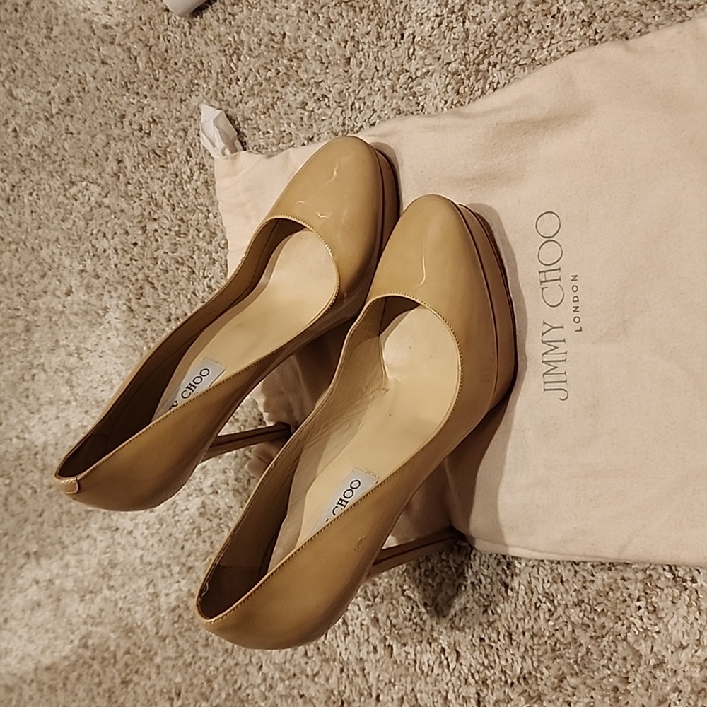Tan Jimmy choo heels size 39.5